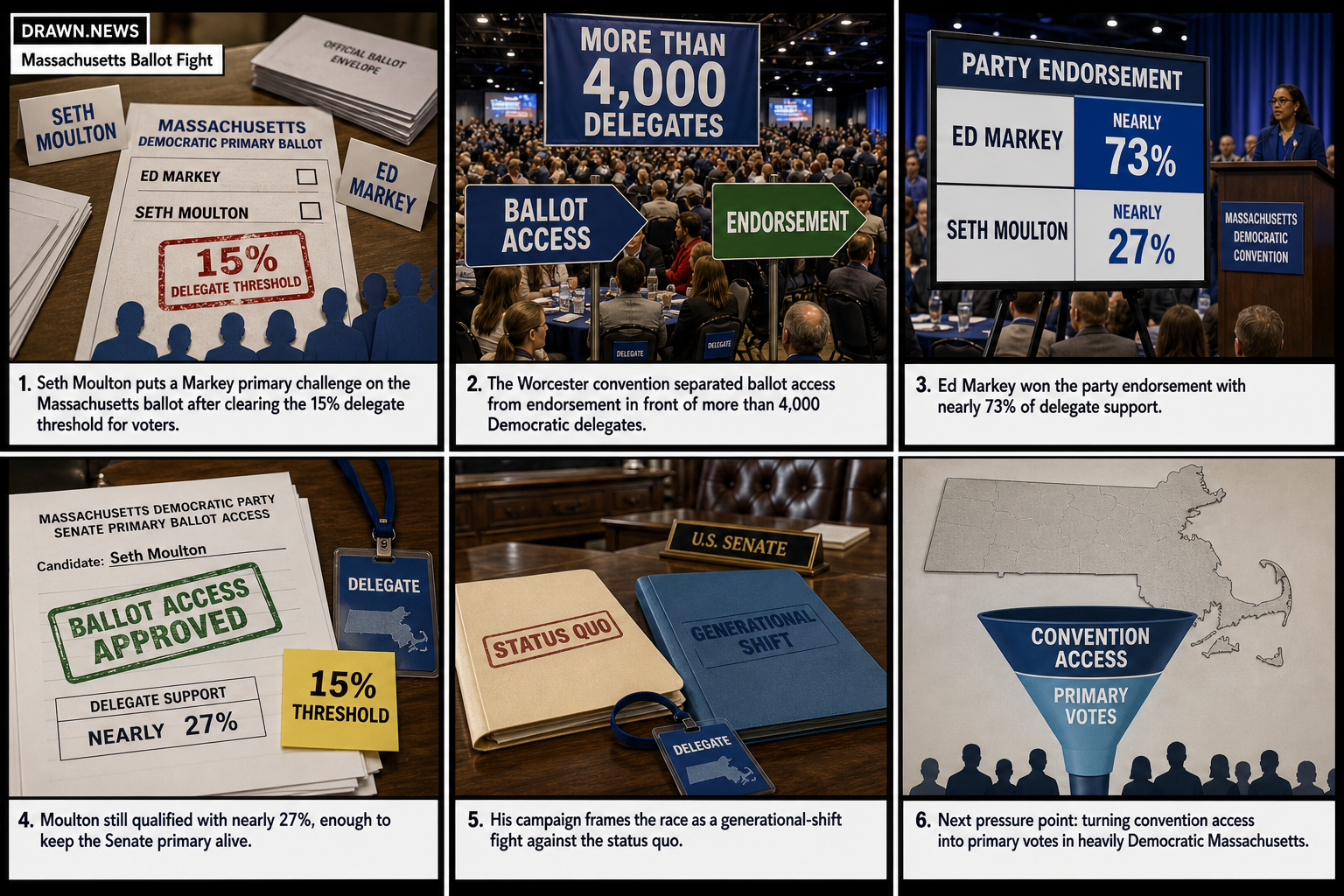 Drawn.News visual brief: Moulton to take on incumbent Markey in Massachusetts Democratic Senate primary