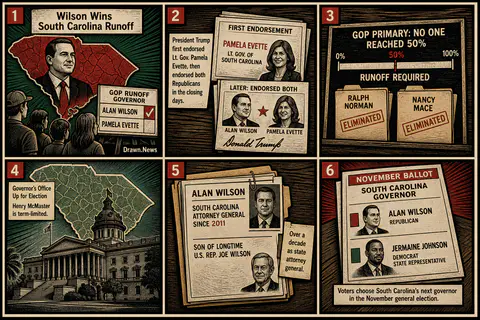 Drawn.News visual brief: Wilson Wins South Carolina Primary Runoff