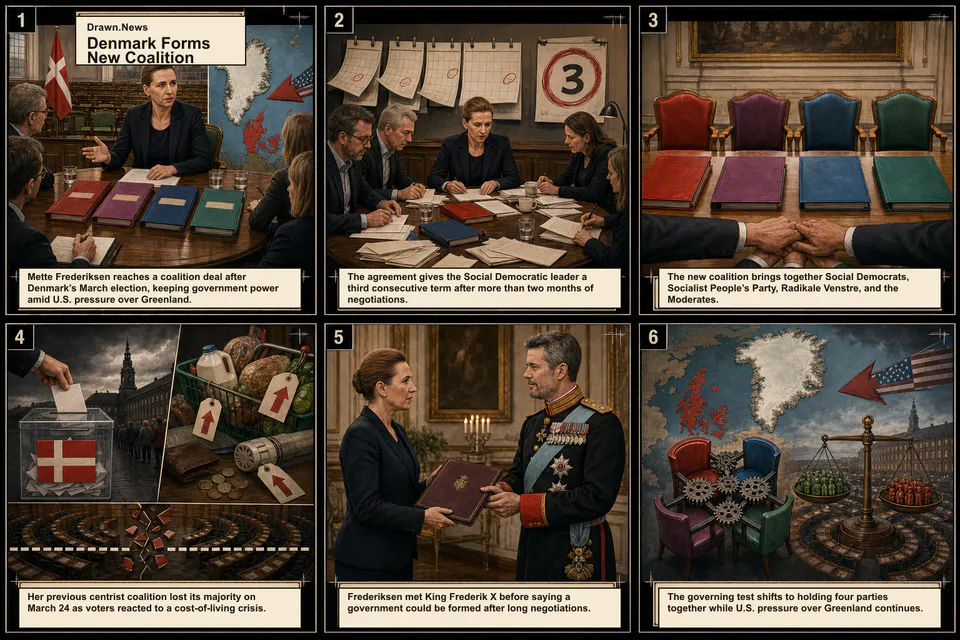 Drawn.News visual brief: Denmark’s Mette Frederiksen agrees centre-left coalition after months of uncertainty