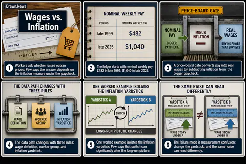 Drawn.News visual brief: Have Americans’ Wages Kept Up with Inflation? That Depends
