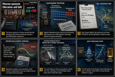 Drawn.News visual brief: House passes Ukraine aid bill