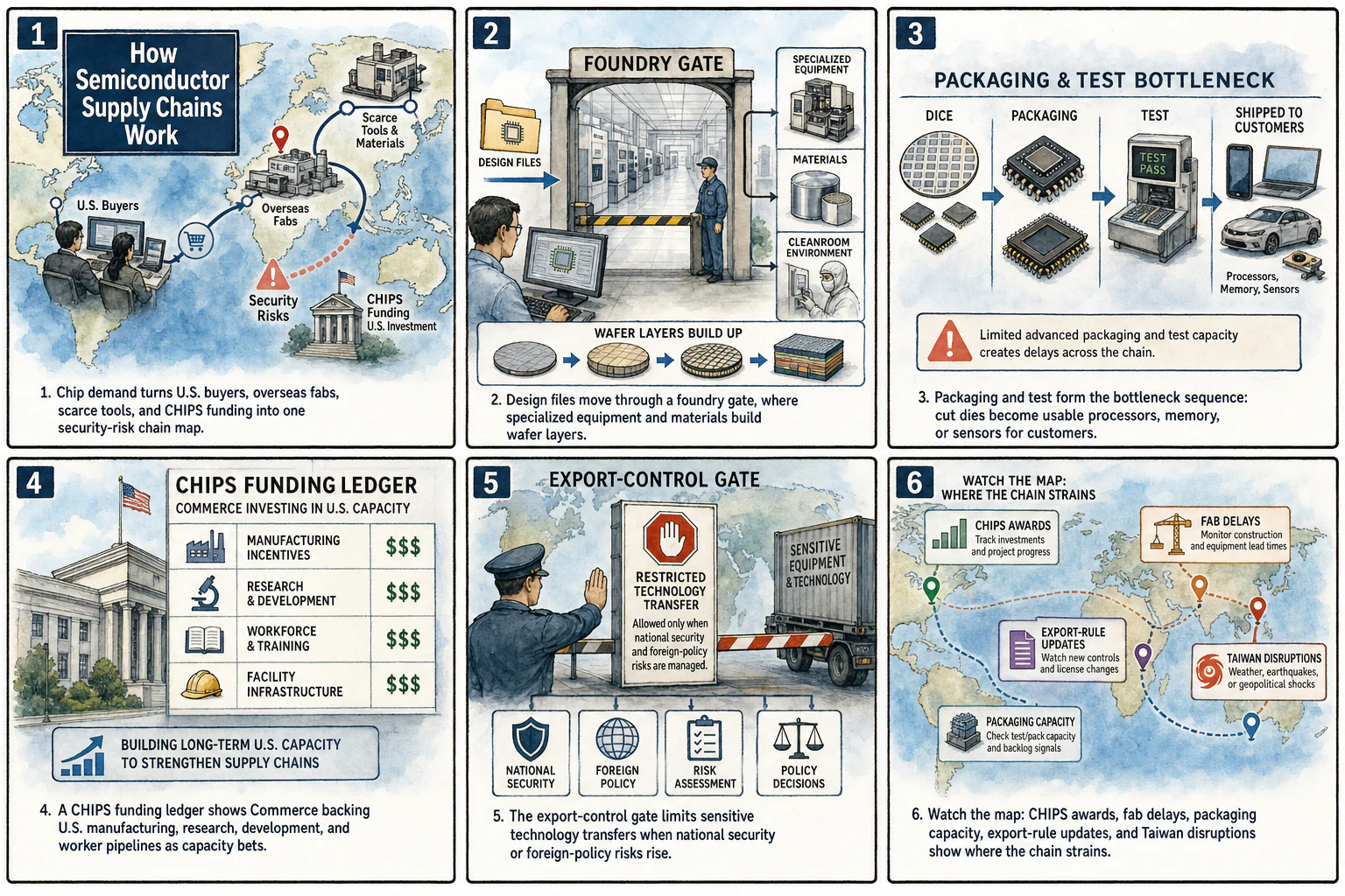 Drawn.News visual brief: How Semiconductor Supply Chains Work