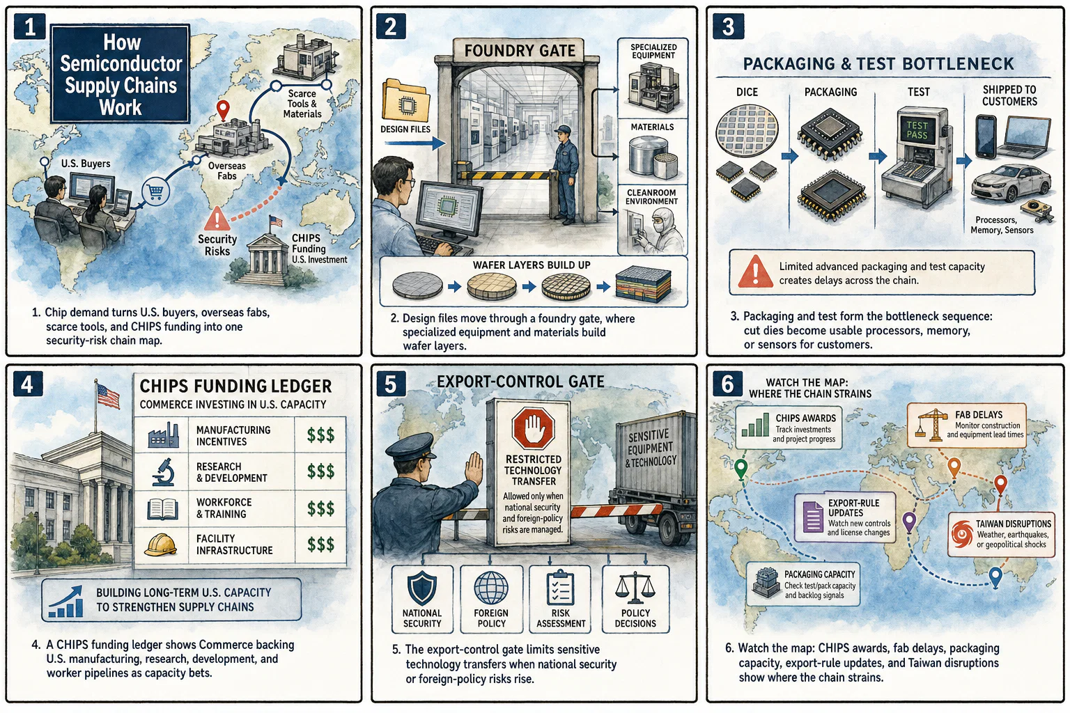 Drawn.News visual brief: How Semiconductor Supply Chains Work
