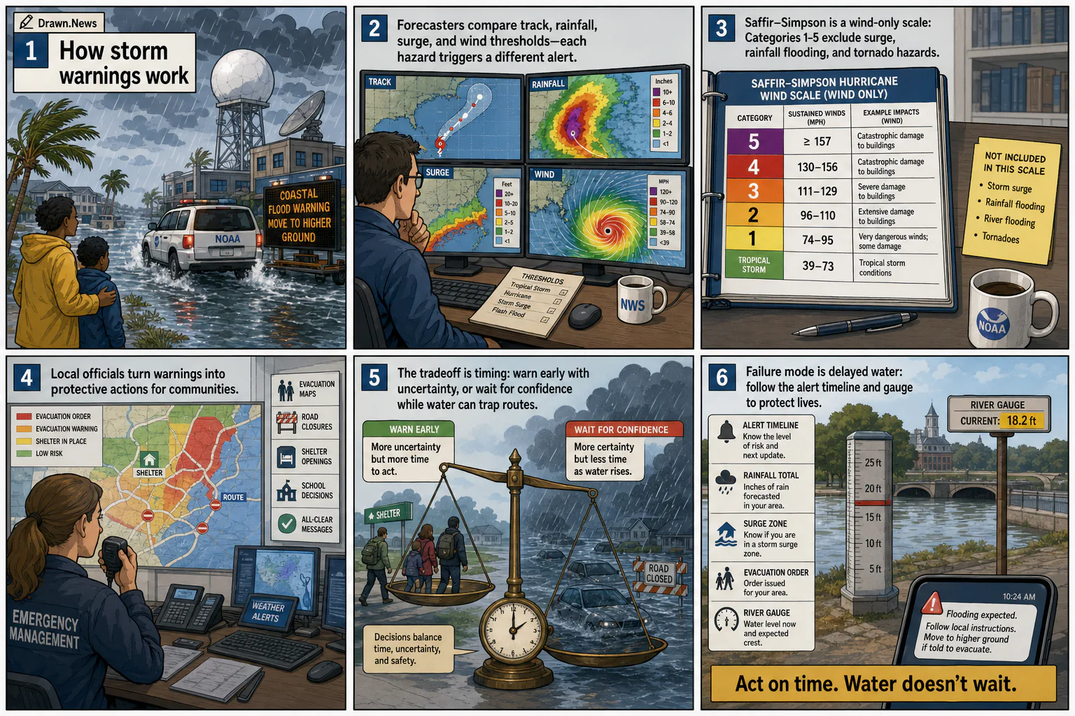 Drawn.News visual brief: How Storm Warnings Work