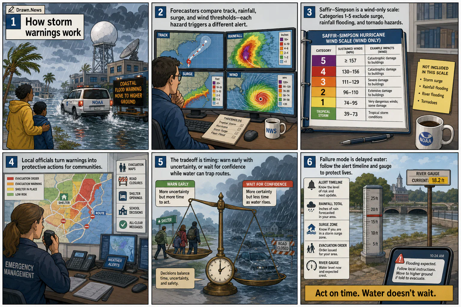 Drawn.News visual brief: How Storm Warnings Work