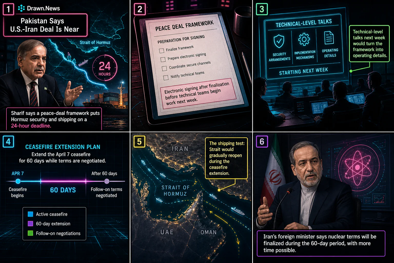 Drawn.News visual brief: Pakistan Says U.S.-Iran Deal Is Near