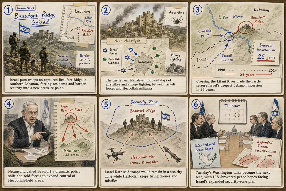 Drawn.News visual brief: Israeli troops seize strategic castle in Lebanon during deepest incursion in decades