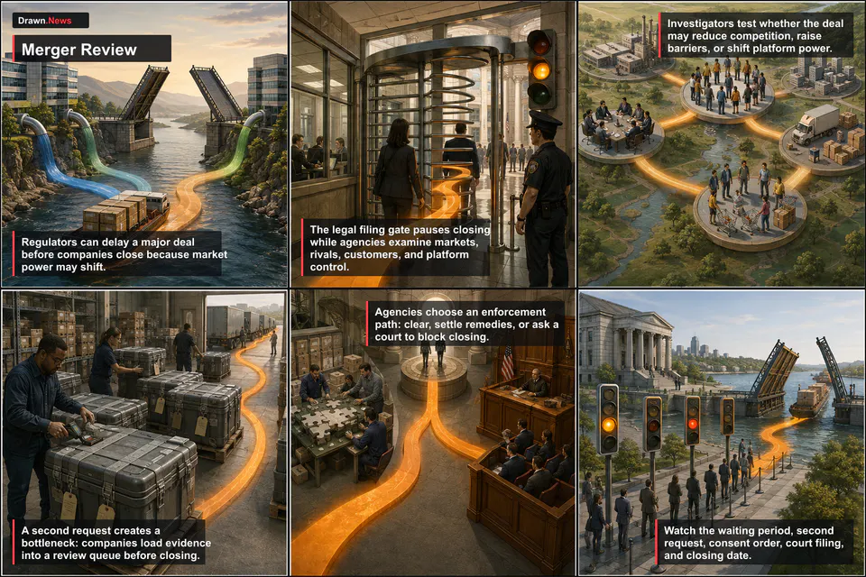 Drawn.News visual guide: Merger Review