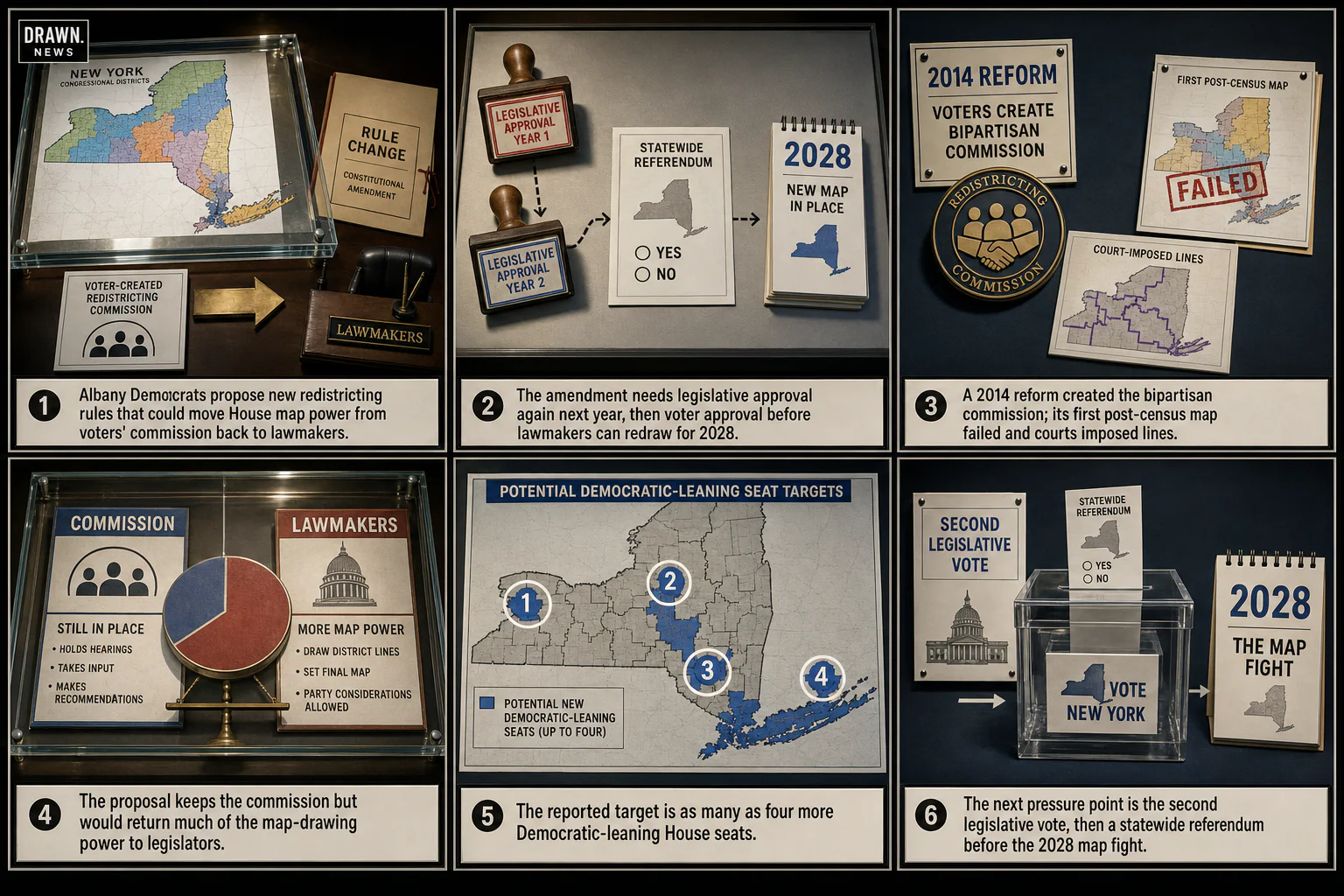 Drawn.News visual brief: New York Democrats take first step toward drawing new congressional lines ahead of 2028