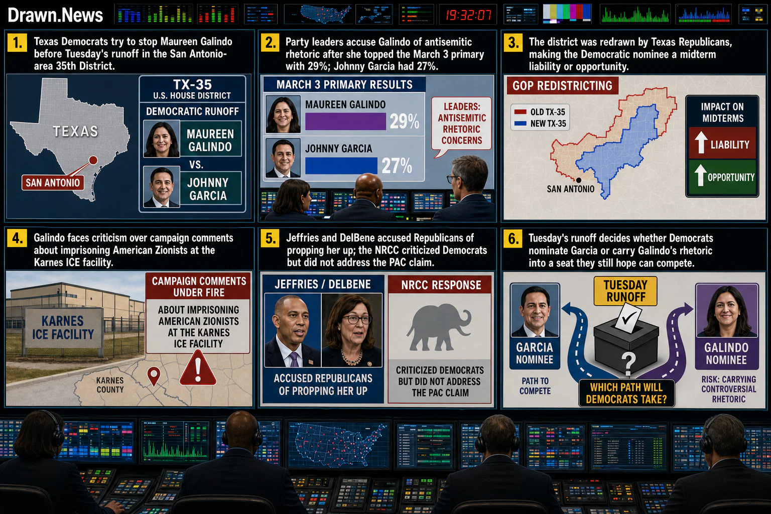 Drawn.News visual brief: Will Maureen Galindo’s ‘Zionists’ Comments Matter in Texas House Runoff Election