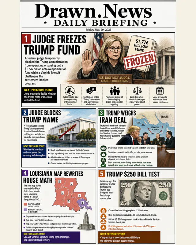Drawn.News daily briefing front page for 2026-05-29