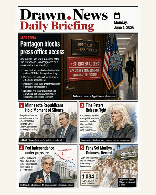 Drawn.News daily briefing front page for 2026-06-01
