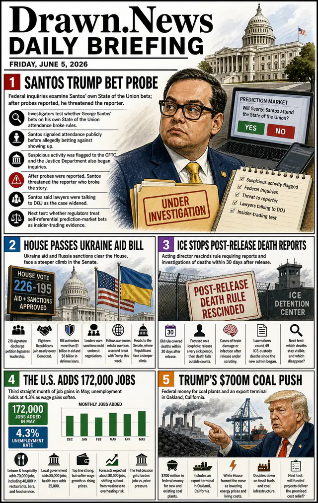 Drawn.News daily briefing front page for 2026-06-05